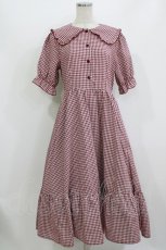 画像1: m petit by misako / AM*ギンガムCHKワンピース L レッド H-26-07-15-015-LO-OP-NS-ZH (1)