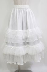 画像1: Lolime by mellfy memory / fluffy laceスカート M 白 H-26-07-15-020-LO-SK-NS-ZH (1)