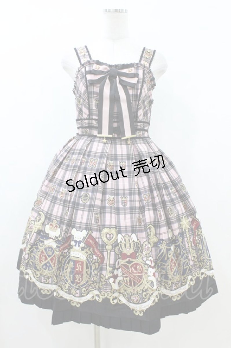 画像1: Angelic Pretty / リリカルバニーCollegeジャンパースカート Free ピンク H-26-07-16-030-AP-OP-NS-ZH (1)