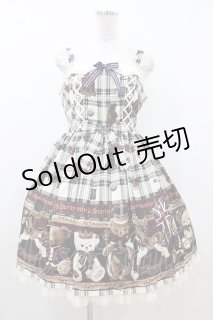 Angelic Pretty British Bearジャンスカ　アイボリー Angelic Pretty / British Bearジャンパースカート Free アイボリー H