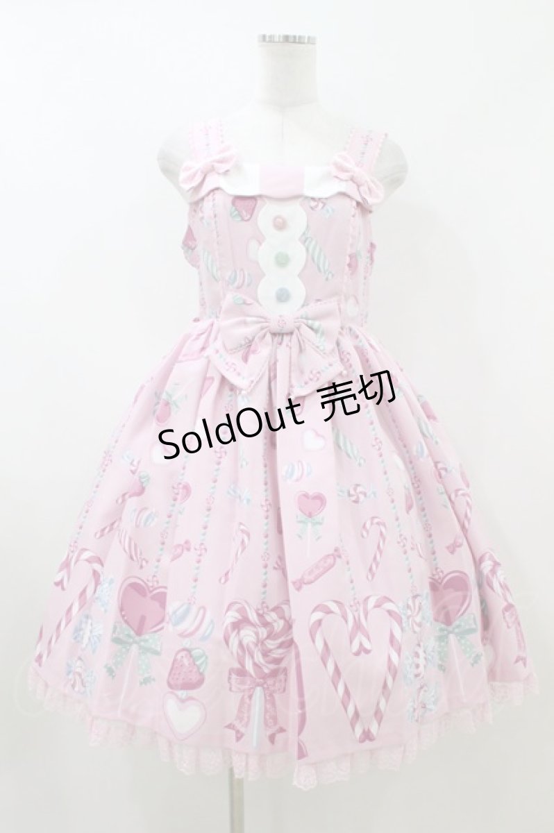 画像1: Angelic Pretty / Candy Ornamentジャンパースカート Free ピンク H-26-07-16-034-AP-OP-NS-ZH (1)