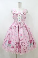 画像1: Angelic Pretty / Candy Ornamentジャンパースカート Free ピンク H-26-07-16-034-AP-OP-NS-ZH (1)