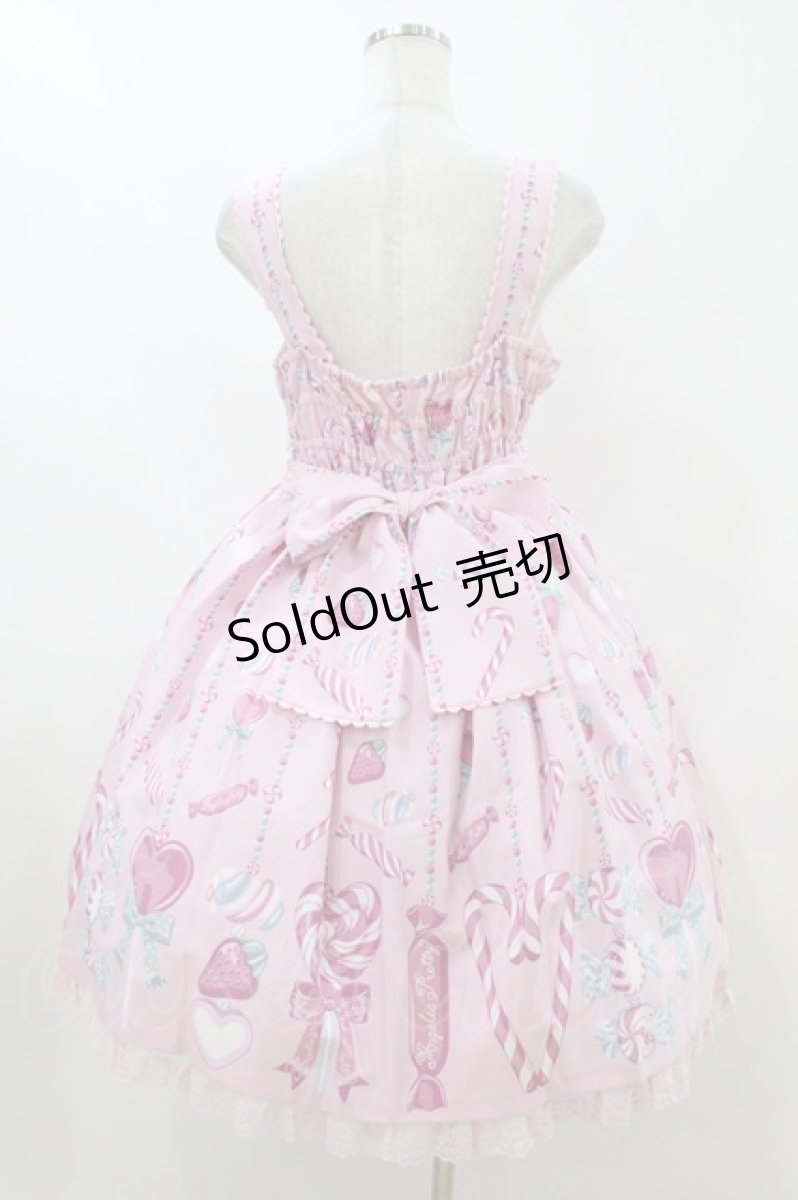 画像2: Angelic Pretty / Candy Ornamentジャンパースカート Free ピンク H-26-07-16-034-AP-OP-NS-ZH (2)