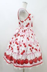 画像3: Angelic Pretty / Charming Cherryジャンパースカート Free 白 H-26-07-16-037-AP-OP-NS-ZH (3)