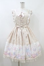画像1: Angelic Pretty / ふわふわtoysジャンパースカート Free ベージュ H-26-07-16-038-AP-OP-NS-ZH (1)