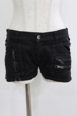 画像1: STIGMATA / ショートデニムパンツ  黒 H-26-07-16-1031-PU-PA-AK-ZH (1)