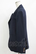 画像2: Jane Marple Dans Le Salon / Vintage linen blazer jacket M ネイビー H-26-07-16-1037-JM-JA-AK-ZH (2)