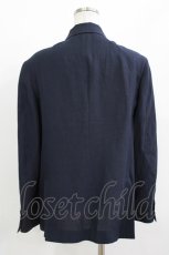 画像3: Jane Marple Dans Le Salon / Vintage linen blazer jacket M ネイビー H-26-07-16-1037-JM-JA-AK-ZH (3)
