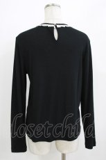 画像2: Jane Marple Dans Le Salon / AXIO fraise lace-trim pullover  ブラック H-26-07-16-1044-JM-TO-KB-ZH (2)