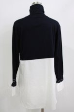 画像3: Jane Marple Dans Le Salon / Crumple collar pullover  ネイビー×オフホワイト H-26-07-16-1045-JM-TO-KB-ZH (3)