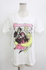 画像1: LISTEN FLAVOR / シンガンクリムゾンズの深紅色の心眼でこの澱んだ世界を見続ケル。Tシャツ M ホワイト H-26-07-16-1049-PU-TO-KB-ZH (1)