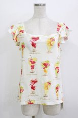 画像1: Jane Marple / Gelee de Fruitsカットソー M オフ H-26-07-16-1054-JM-TO-AK-ZH (1)