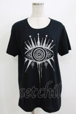 画像1: SEX POT ReVeNGe / プリント半袖カットソー F 黒 H-26-07-16-1058-SP-TO-AK-ZH (1)