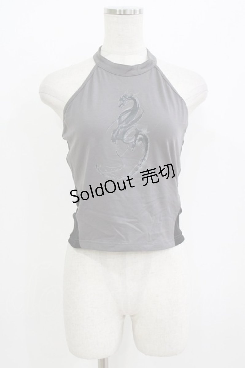 画像1: PUNK RAVE / Reversible printed vest M-L ブラック×グレー H-26-07-16-1066-PU-TO-KB-ZH (1)