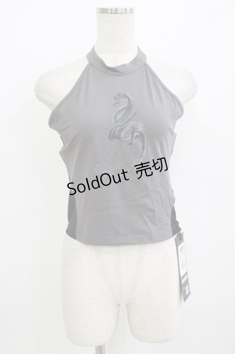 画像1: PUNK RAVE / Reversible printed vest M-L ブラック×グレー H-26-07-16-1067-PU-TO-KB-ZH (1)