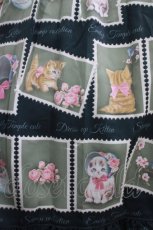 画像4: Emily Temple cute / Kitten Stamp Collectionロングワンピース  グリーン H-26-07-16-1007-ET-OP-KB-ZH (4)