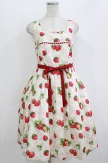画像1: Emily Temple cute / Dear Strawberryノースリーブワンピース  アイボリー H-26-07-16-1015-ET-OP-KB-ZH (1)