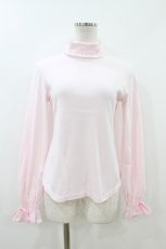 画像1: Angelic Pretty / おめかしリボンタートルネックカットソー Free ピンク H-26-07-16-064-AP-TO-NS-ZH (1)