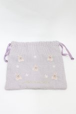 画像1: Maison de FLEUR / 《Easter》ラビット刺繍巾着  ラベンダー H-26-07-16-013-LO-ZA-NS-ZH (1)
