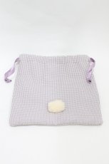 画像2: Maison de FLEUR / 《Easter》ラビット刺繍巾着  ラベンダー H-26-07-16-013-LO-ZA-NS-ZH (2)