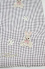 画像3: Maison de FLEUR / 《Easter》ラビット刺繍巾着  ラベンダー H-26-07-16-013-LO-ZA-NS-ZH (3)