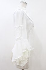画像3: Innocent World / 編み上げリボン姫袖ブラウス M 白 H-26-07-16-021-IW-BL-NS-ZH (3)