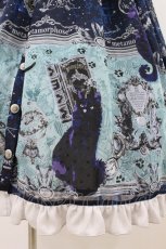 画像5: metamorphose / 黒猫と魔法の地図Aラインワンピース サイズ1 ネイビー H-26-07-16-023-ME-OP-NS-ZH (5)