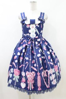 Angelic Pretty / Candy Ornamentジャンパースカート Free ネイビー H