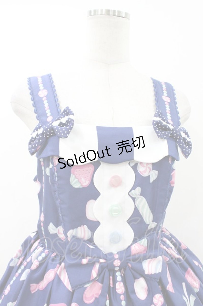 画像4: Angelic Pretty / Candy Ornamentジャンパースカート Free ネイビー H-26-07-16-027-AP-OP-NS-ZH (4)
