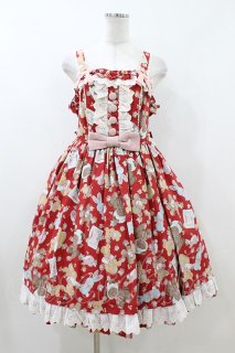 Angelic Pretty Baby Toys ジャンパースカート Angelic Pretty / Vintage Toysジャンパースカート Free レッド H-26