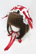画像1: BABY,THE STARS SHINE BRIGHT / Ribbon ribbon bloomsヘッドドレス  オフ白/エンジ H-26-07-17-001-BA-AC-NS-ZH (1)