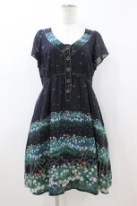 画像1: Franche Lippee / しろつめくさワンピース M ネイビー H-26-07-17-029-LO-OP-NS-ZH (1)