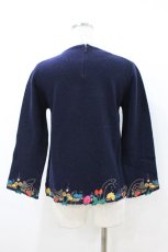 画像2: Franche Lippee / 刺繍ニット M ネイビー H-26-07-17-054-LO-TO-NS-ZH (2)
