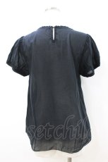 画像2: Cherir la femme / ヨーク刺繍ブラウス M ブラック H-26-07-17-056-LO-BL-NS-ZH (2)