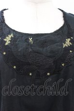 画像3: Cherir la femme / ヨーク刺繍ブラウス M ブラック H-26-07-17-056-LO-BL-NS-ZH (3)