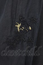 画像4: Cherir la femme / ヨーク刺繍ブラウス M ブラック H-26-07-17-056-LO-BL-NS-ZH (4)