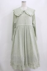 画像1: merry jenny / チェックフリルカラーワンピース F グリーン H-26-07-17-1015-LO-OP-AK-ZH (1)