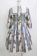 画像3: Melody BasKet / Stripe strawberryワンピース  ネイビー H-26-07-17-1003-LO-OP-KB-ZH (3)