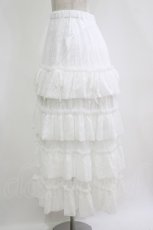 画像2: merry jenny / floral sheerチュールフリルスカート F オフホワイト H-26-07-17-1023-LO-SK-AK-ZH (2)