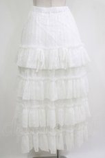 画像3: merry jenny / floral sheerチュールフリルスカート F オフホワイト H-26-07-17-1023-LO-SK-AK-ZH (3)