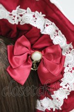 画像4: BABY,THE STARS SHINE BRIGHT / Rose Lace Rococoボンネット  エンジ H-26-07-17-002-BA-AC-NS-ZH (4)