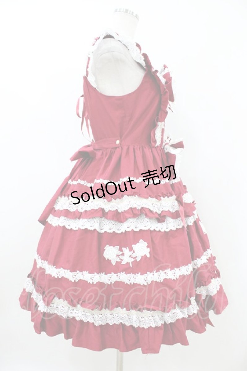 画像3: BABY,THE STARS SHINE BRIGHT / Rose Lace Rococoジャンパースカート Free エンジ H-26-07-17-024-BA-OP-NS-ZH (3)