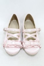 画像1: Lovely Tency / MAクロスリボンP パンプス L ピンク H-26-07-18-1001-GO-SH-NS-ZH (1)