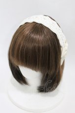 画像1: m petit by misako / TT*AMレースカチューシャ  アイボリー H-26-07-18-1005-LO-AC-NS-ZH (1)