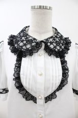 画像3: Secret Honey / レースアップ袖フリルブラウス M ハイショクホワイト H-26-07-18-1053-CA-BL-YZ-ZH (3)