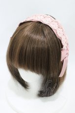 画像1: m petit by misako / TT*AMレースカチューシャ  ピンク H-26-07-18-1006-LO-AC-NS-ZH (1)