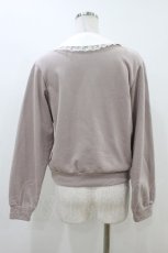 画像2: Fi.n.t / ヴィンテージサテン衿付きスウェットプルオーバー Free PINK BEIGE H-26-07-18-1059-CA-TO-NS-ZH (2)