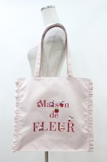 画像1: Maison de FLEUR / いちご新聞フリルトートバッグ  ピンク H-26-07-18-1017-LO-BG-NS-ZH (1)