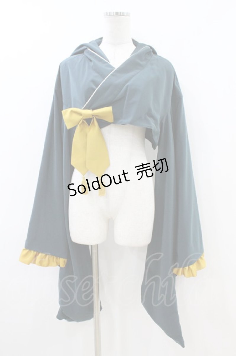 画像1: metamorphose / 【プラスサイズ】フード付き着物袖ボレロ プラスサイズ グリーン H-26-07-18-1024-ME-TO-NS-ZH (1)