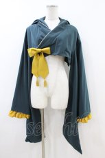 画像1: metamorphose / 【プラスサイズ】フード付き着物袖ボレロ プラスサイズ グリーン H-26-07-18-1024-ME-TO-NS-ZH (1)